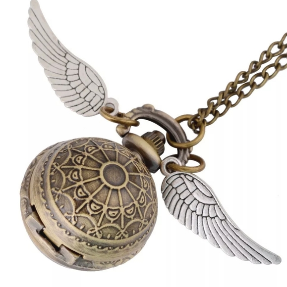 🔥SALE🔥 Harry Potter Dumbledore Watch Golden Snitch Necklace - Picture 3 of 8